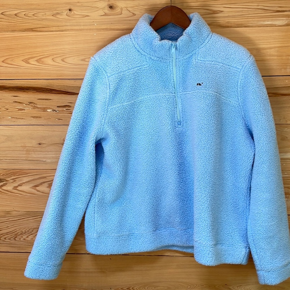 Vineyard Vines Baby Blue super soft fleece 1/4 zip